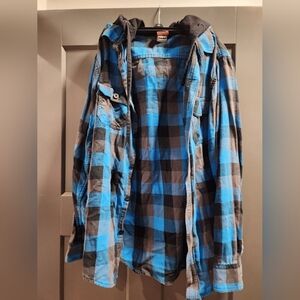 Tony Hawk Blue and Black Checkered Shirt